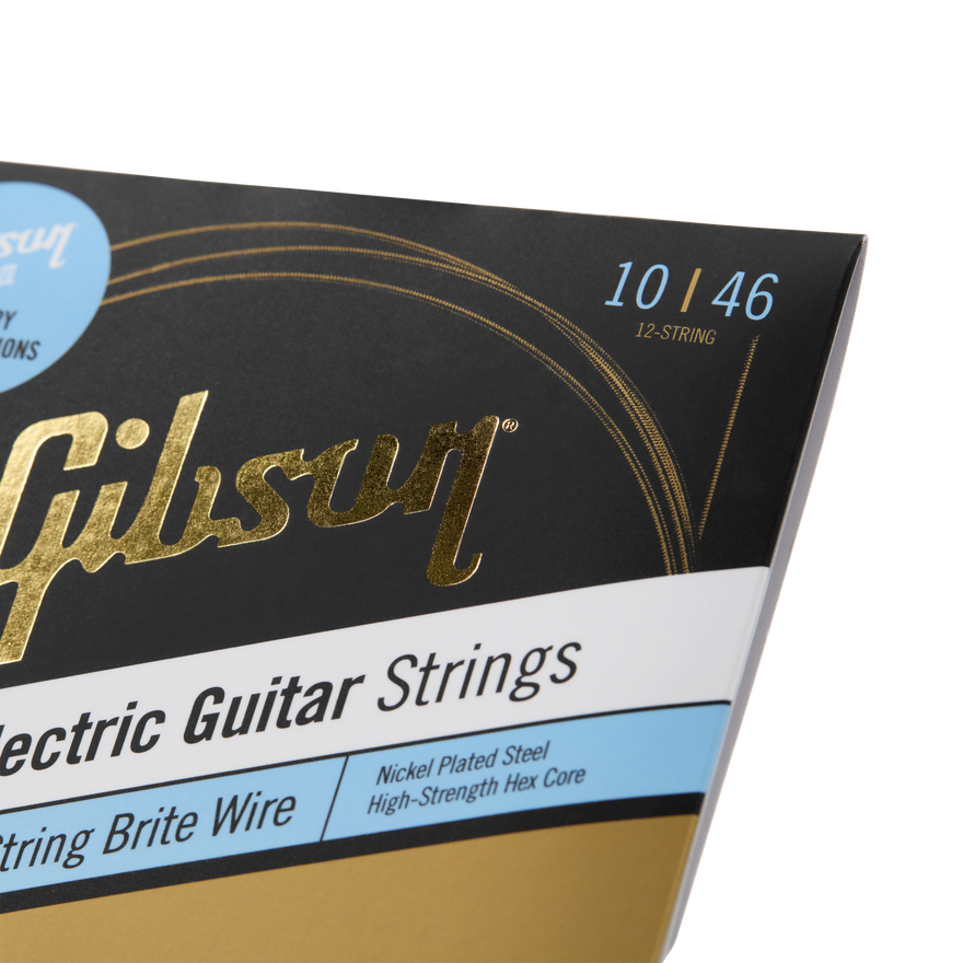 Gibson Brite Wire Electric Guitar Strings, 12-String Electric Strings Gibson