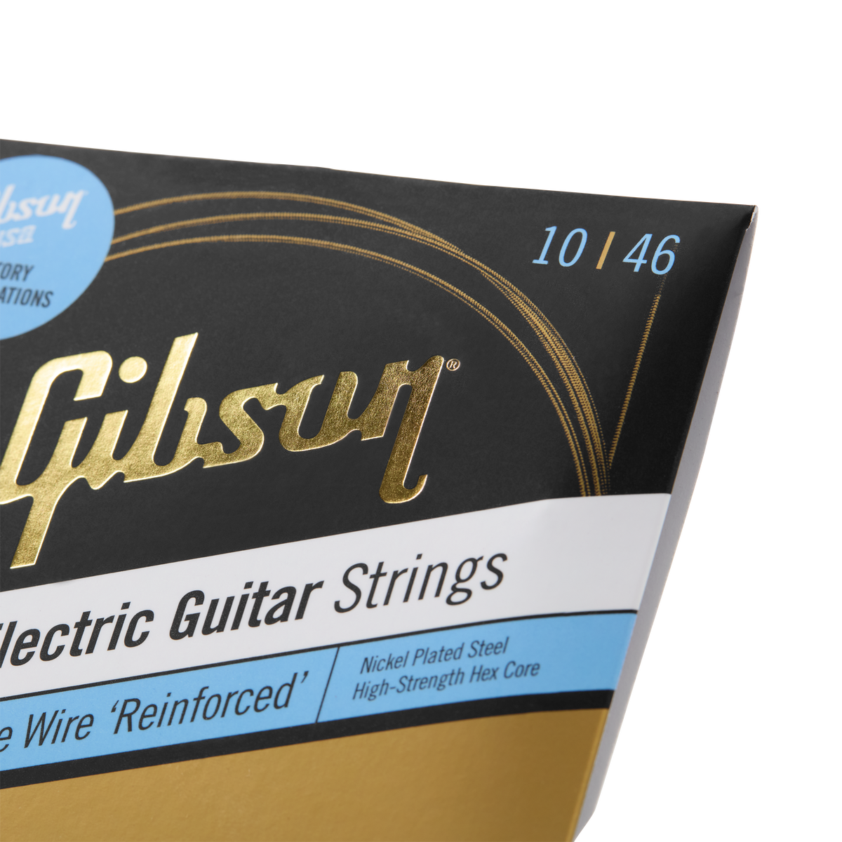 Gibson Brite Wire Reinforced Electric Guitar Strings, Light Gauge Electric Strings Gibson
