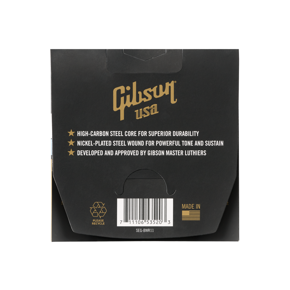 Gibson Brite Wire Reinforced Electric Guitar Strings, Medium Gauge Electric Strings Gibson