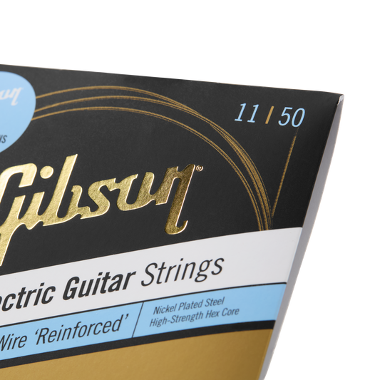Gibson Brite Wire Reinforced Electric Guitar Strings, Medium Gauge Electric Strings Gibson