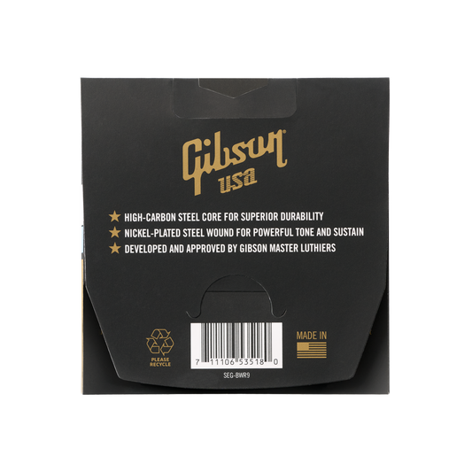 Gibson Brite Wire Reinforced Electric Guitar Strings, Ultra-Light Gauge Electric Strings Gibson
