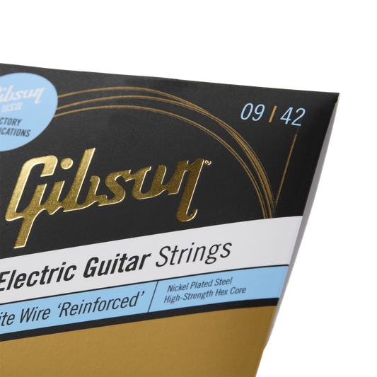 Gibson Brite Wire Reinforced Electric Guitar Strings, Ultra-Light Gauge Electric Strings Gibson