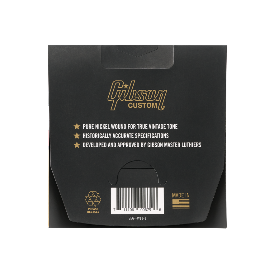 Gibson Flatwound Electric Guitar Strings, Ultra-Light Gauge Electric Strings Gibson