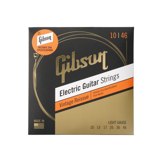 Gibson Vintage Reissue Electric Guitar Strings, Light Gauge Electric Strings Gibson