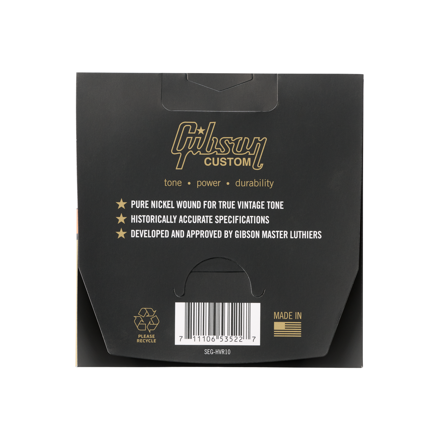 Gibson Vintage Reissue Electric Guitar Strings, Light Gauge Electric Strings Gibson