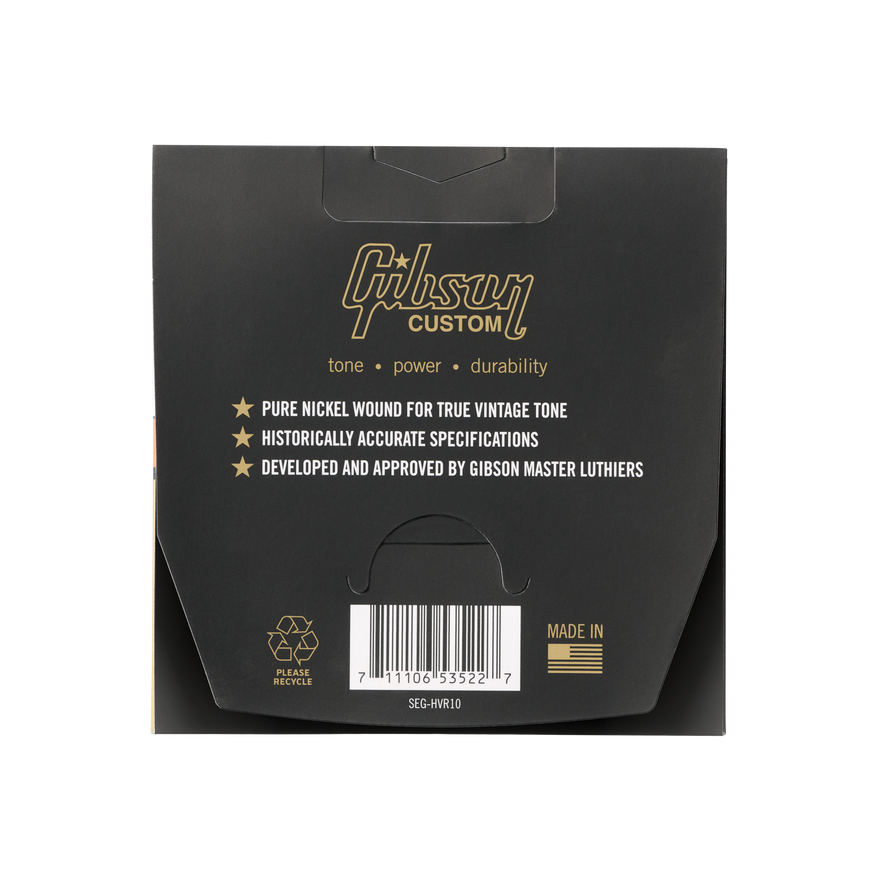 Gibson Vintage Reissue Electric Guitar Strings, Light Gauge Electric Strings Gibson