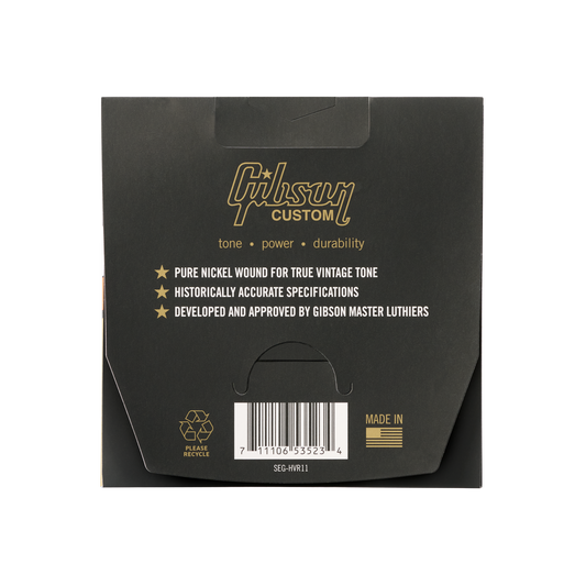 Gibson Vintage Reissue Electric Guitar Strings, Medium Gauge Electric Strings Gibson