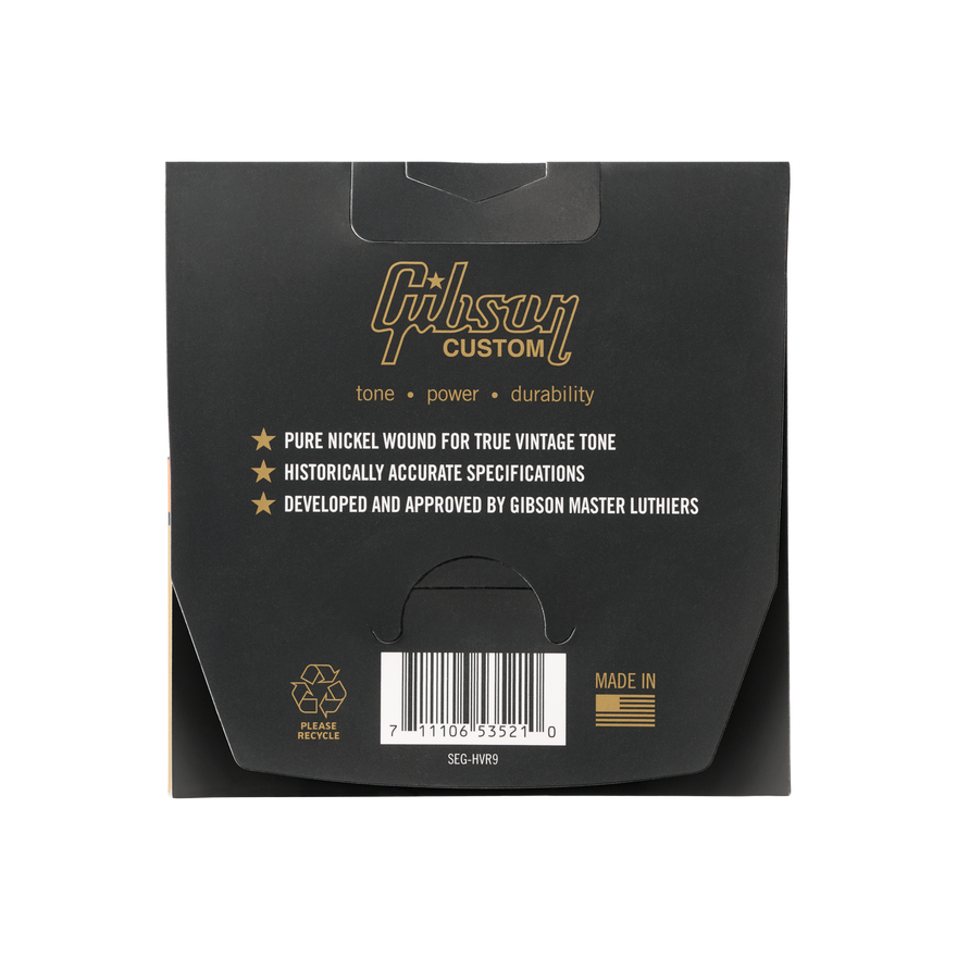 Gibson Vintage Reissue Electric Guitar Strings, Ultra-Light Gauge Electric Strings Gibson