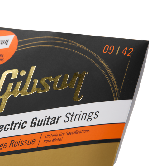 Gibson Vintage Reissue Electric Guitar Strings, Ultra-Light Gauge Electric Strings Gibson