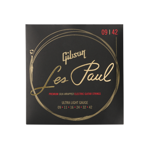Gibson Les Paul Premium Electric Guitar Strings, Ultra-Light Gauge Electric Strings Gibson
