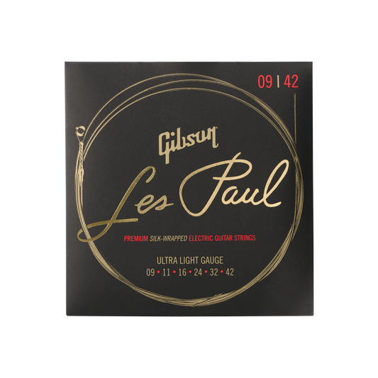 Gibson Les Paul Premium Electric Guitar Strings, Ultra-Light Gauge Electric Strings Gibson