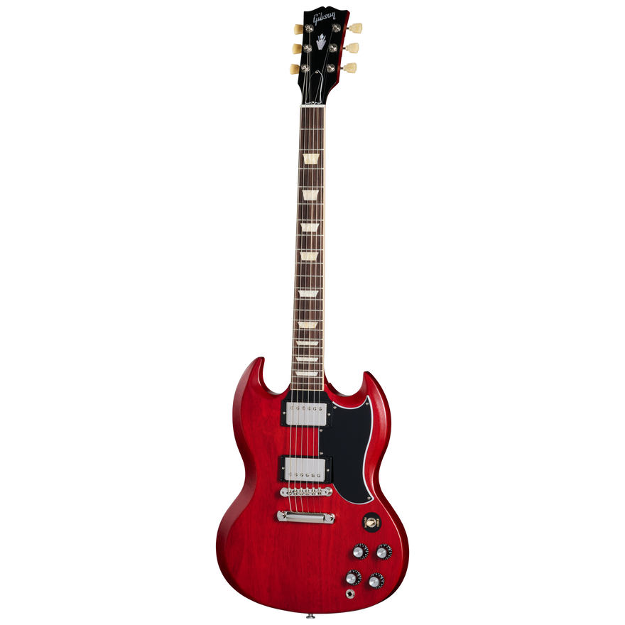 Gibson SG Standard '61 Faded with '57 Classic Underwound, Vintage Cherry Satin, Exclusive Electric Guitar Gibson