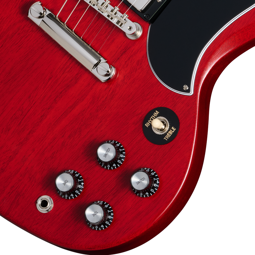 Gibson SG Standard '61 Faded with '57 Classic Underwound, Vintage Cherry Satin, Exclusive Electric Guitar Gibson