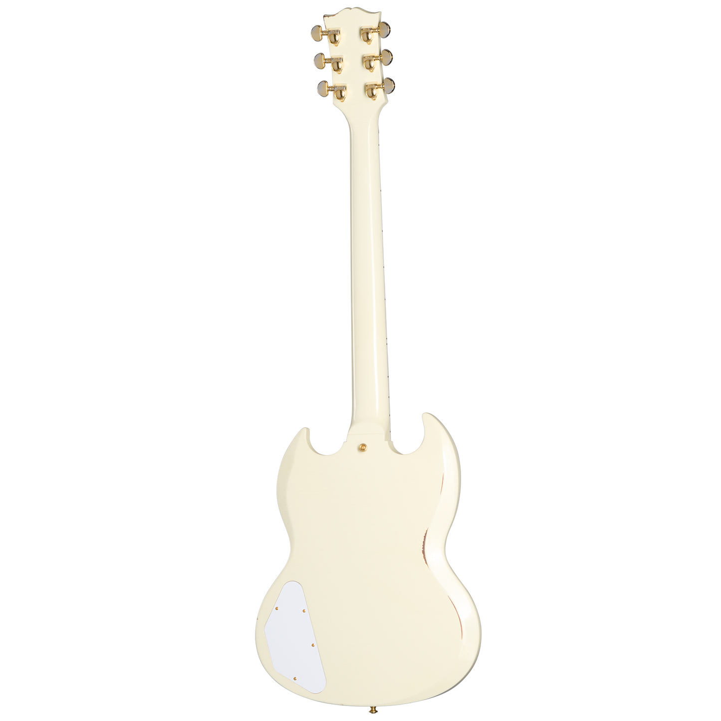 Gibson Custom 1962 Les Paul SG Custom Reissue with Ebony Block, Light Aged, Vintage White, Exclusive Electric Guitar Gibson Custom