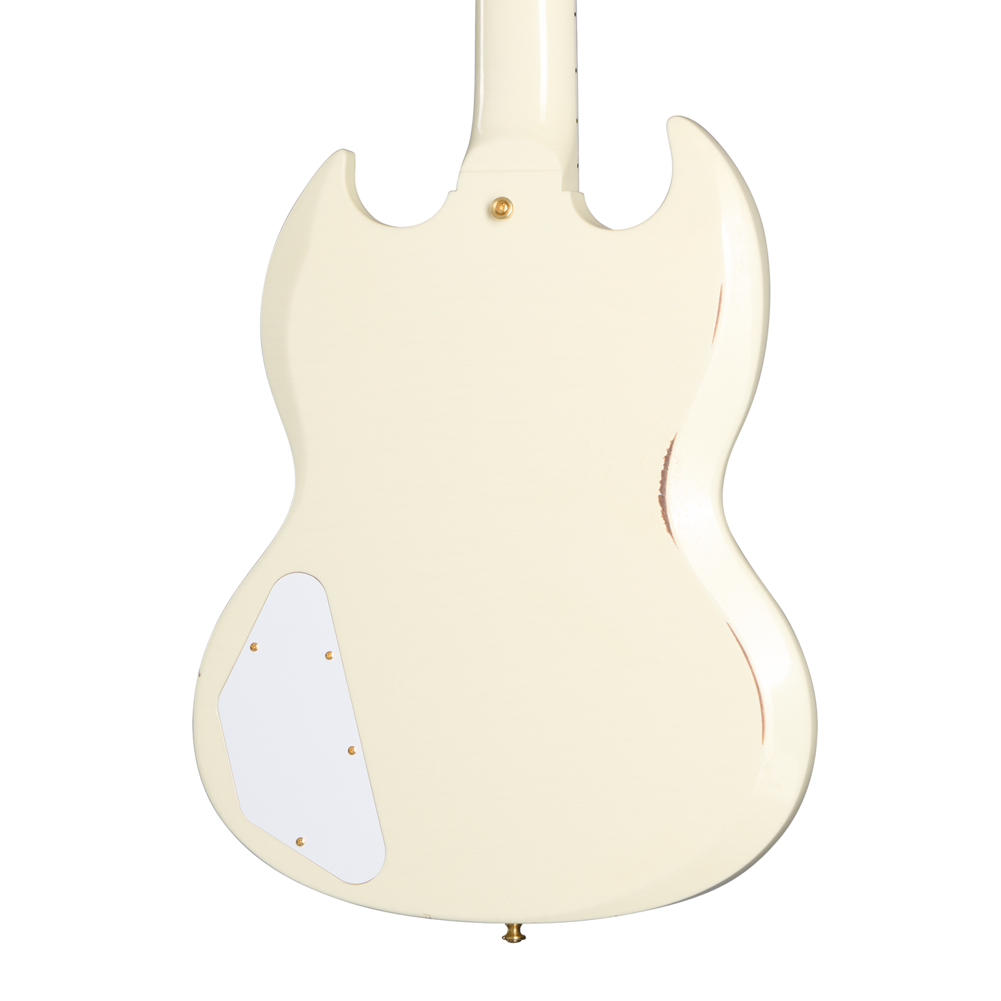 Gibson Custom 1962 Les Paul SG Custom Reissue with Ebony Block, Light Aged, Vintage White, Exclusive Electric Guitar Gibson Custom