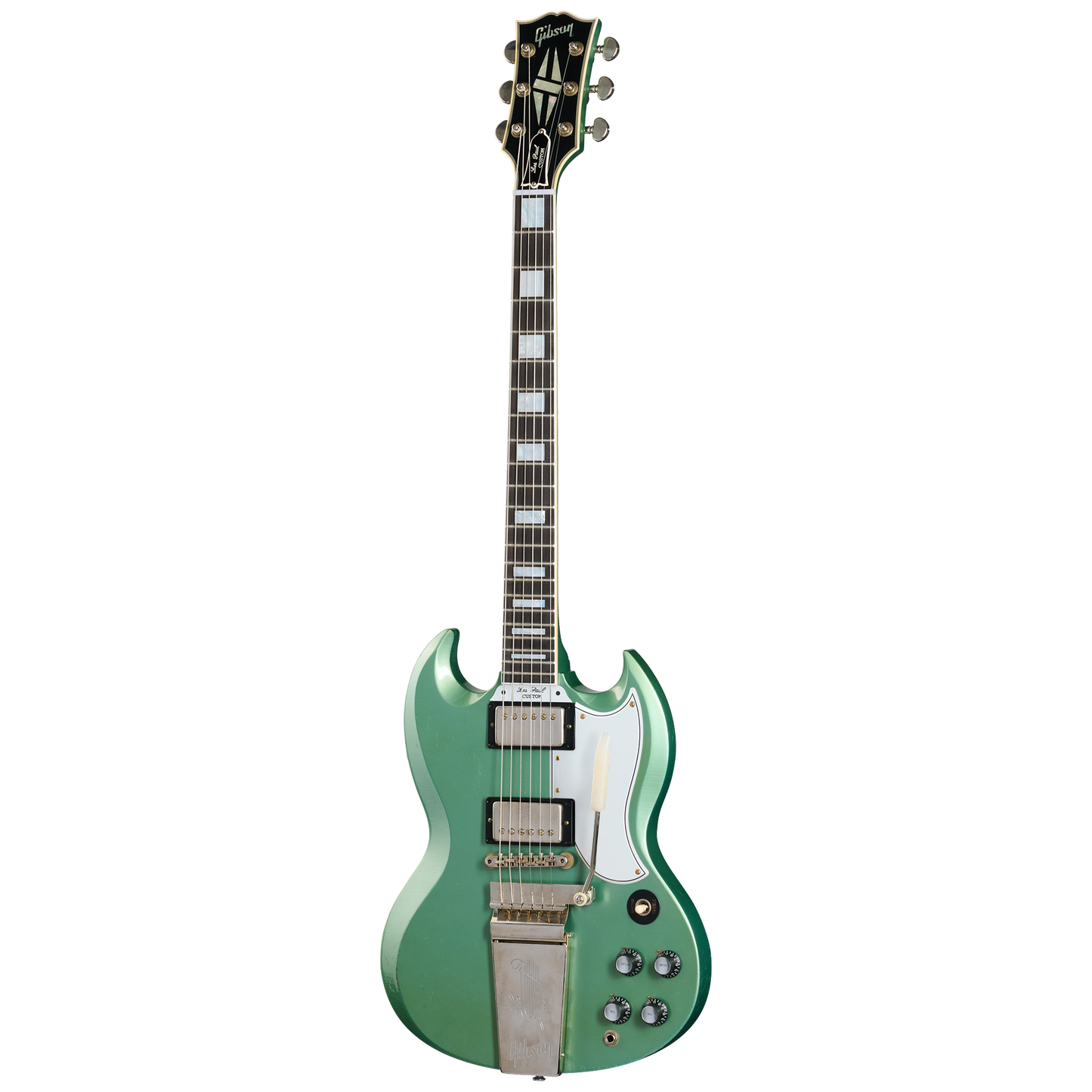 Gibson Custom 1963 Les Paul SG Custom Reissue, Light Aged, Inverness Green Electric Guitar Gibson Custom