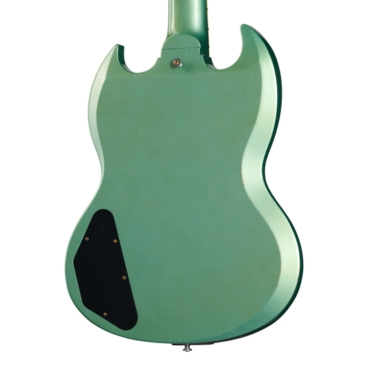 Gibson Custom 1963 Les Paul SG Custom Reissue, Light Aged, Inverness Green Electric Guitar Gibson Custom