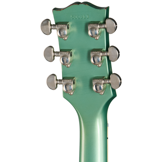 Gibson Custom 1963 Les Paul SG Custom Reissue, Light Aged, Inverness Green Electric Guitar Gibson Custom
