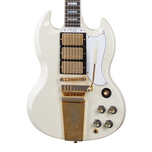 Gibson Custom 1963 Les Paul SG Custom Reissue with Maestro, Ultra Light Aged, Classic White Electric Guitar Gibson Custom