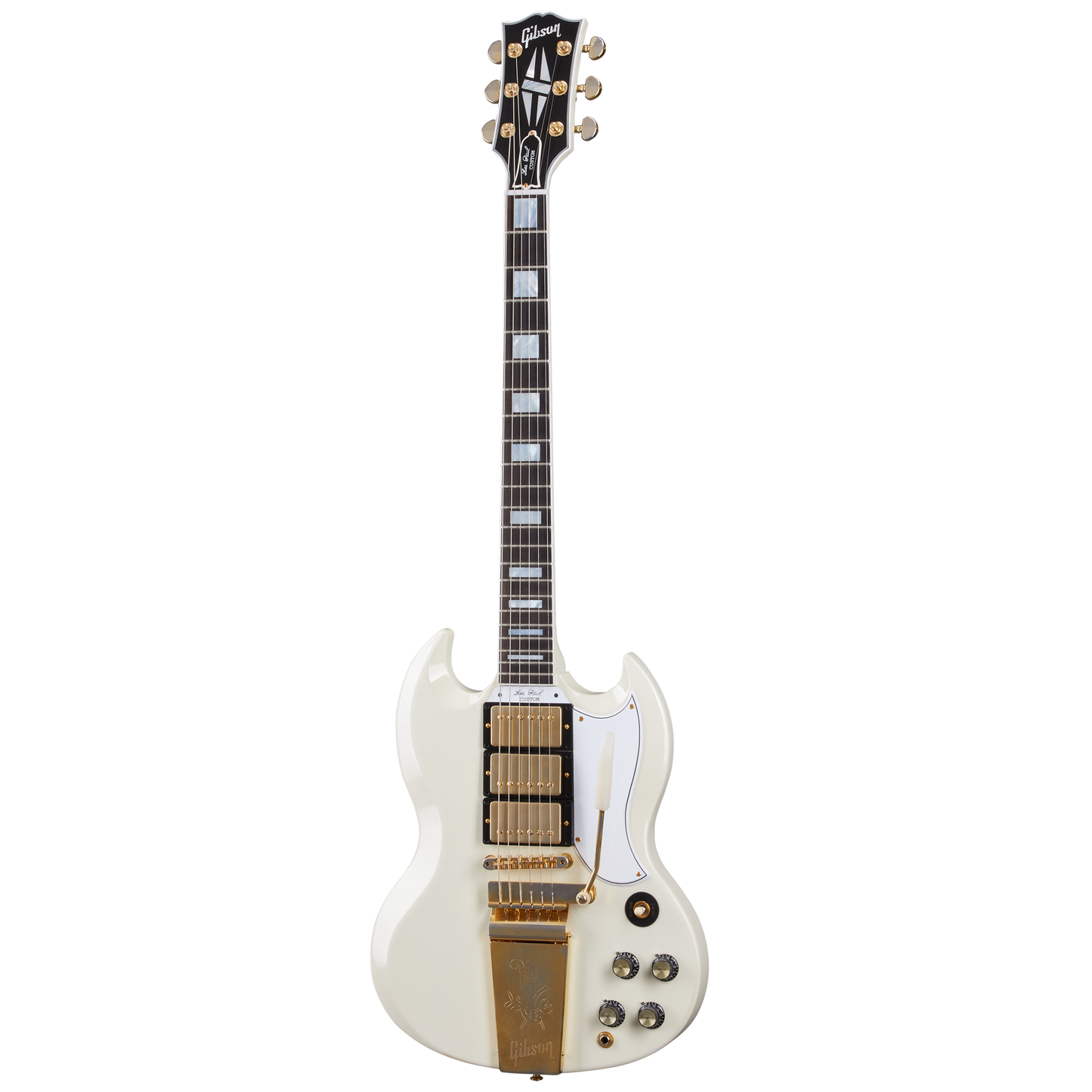 Gibson Custom 1963 Les Paul SG Custom Reissue with Maestro, Ultra Light Aged, Classic White Electric Guitar Gibson Custom