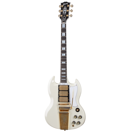 Gibson Custom 1963 Les Paul SG Custom Reissue with Maestro, Ultra Light Aged, Classic White Electric Guitar Gibson Custom