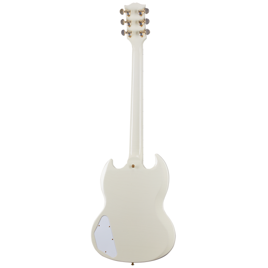 Gibson Custom 1963 Les Paul SG Custom Reissue with Maestro, Ultra Light Aged, Classic White Electric Guitar Gibson Custom
