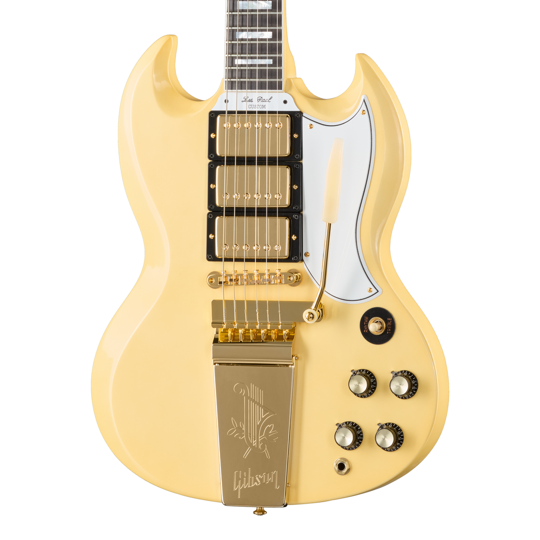Gibson Custom 1963 Les Paul SG Custom Reissue, VOS, Classic White Electric Guitar Gibson Custom