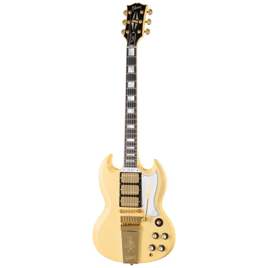 Gibson Custom 1963 Les Paul SG Custom Reissue, VOS, Classic White Electric Guitar Gibson Custom