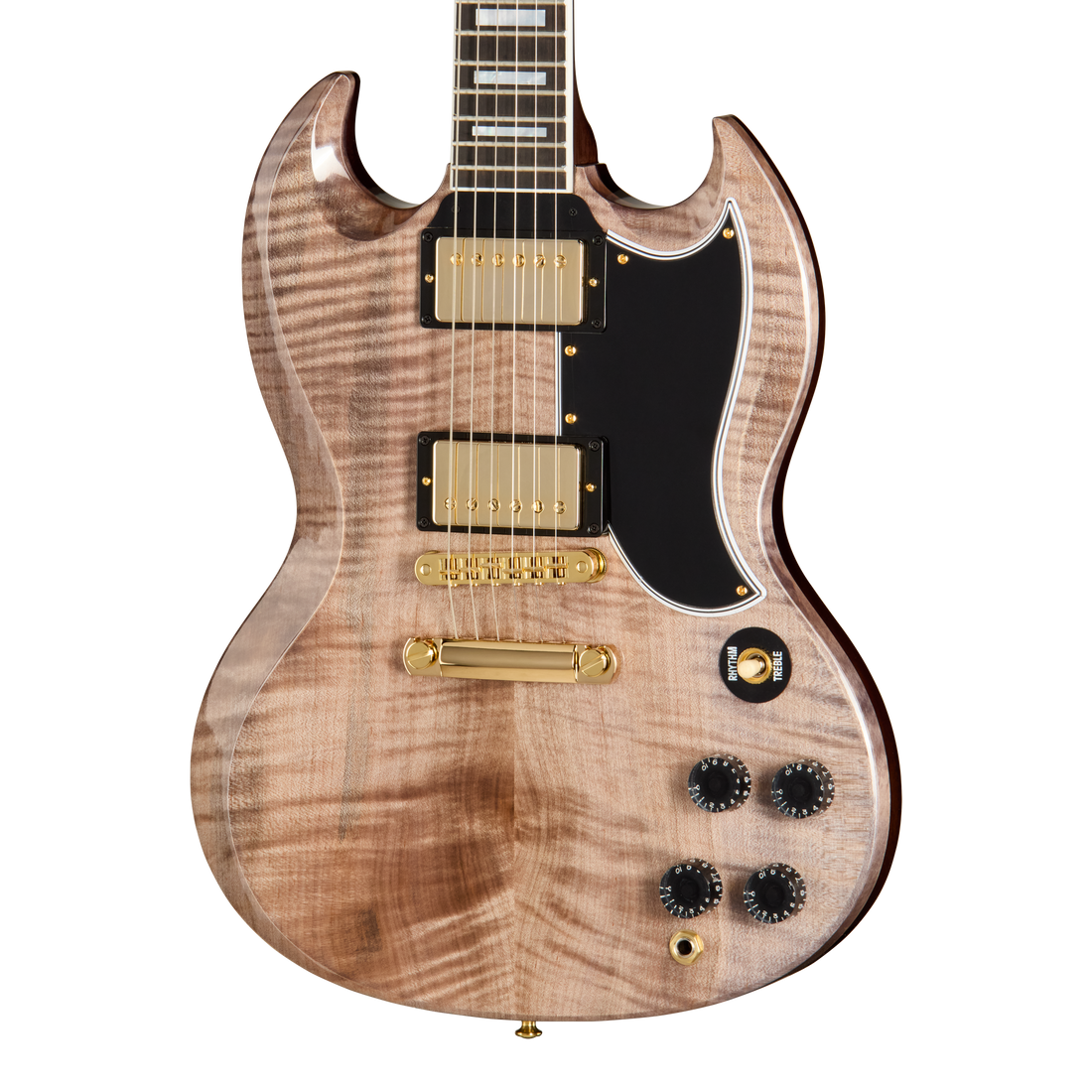 Gibson Custom SG Custom with Figured Maple Heartwood Top, Gloss, Light Charcoal Electric Guitar Gibson Custom