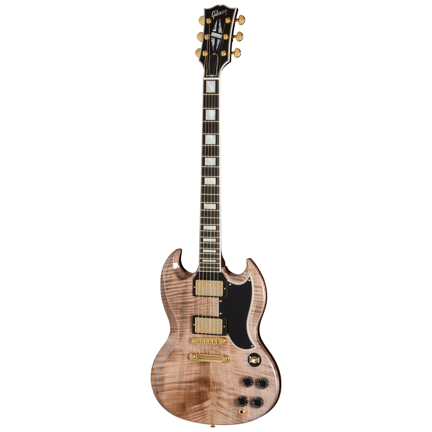 Gibson Custom SG Custom with Figured Maple Heartwood Top, Gloss, Light Charcoal Electric Guitar Gibson Custom