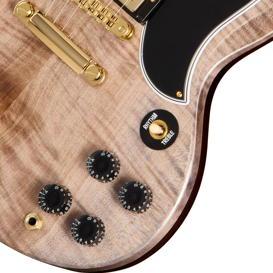 Gibson Custom SG Custom with Figured Maple Heartwood Top, Gloss, Light Charcoal Electric Guitar Gibson Custom