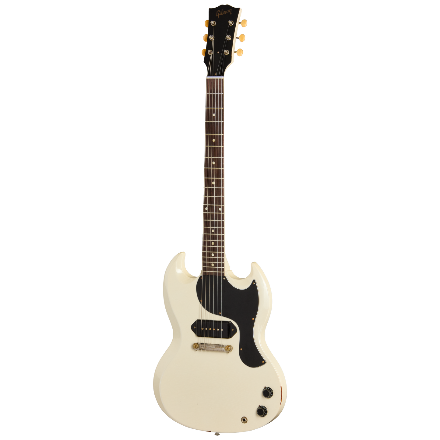 Gibson Custom 1963 SG Junior Reissue, Light Aged, Polaris White Electric Guitar Gibson Custom
