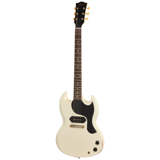 Gibson Custom 1963 SG Junior Reissue, Light Aged, Polaris White Electric Guitar Gibson Custom