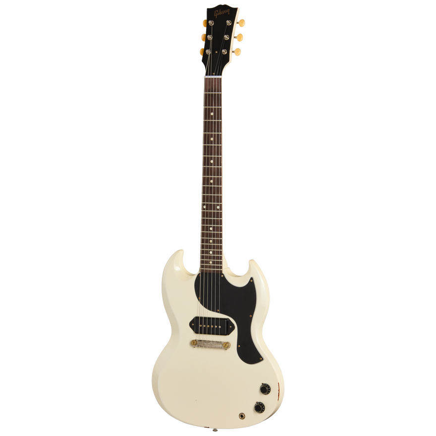 Gibson Custom 1963 SG Junior Reissue, Light Aged, Polaris White Electric Guitar Gibson Custom