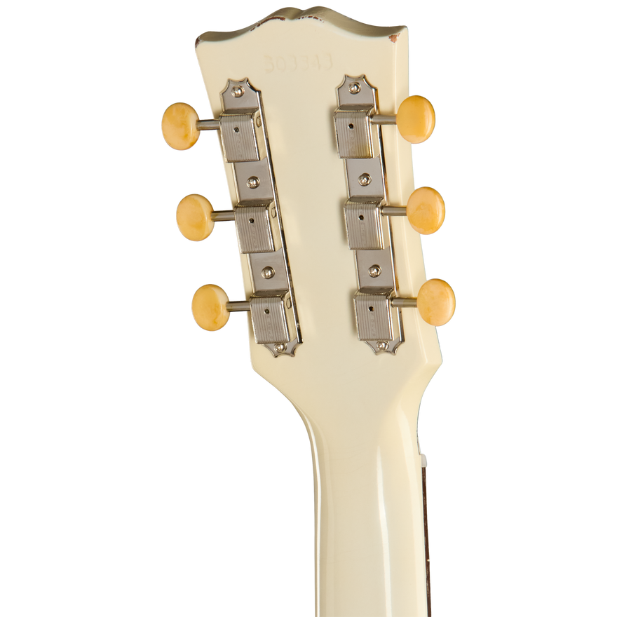 Gibson Custom 1963 SG Junior Reissue, Light Aged, Polaris White Electric Guitar Gibson Custom