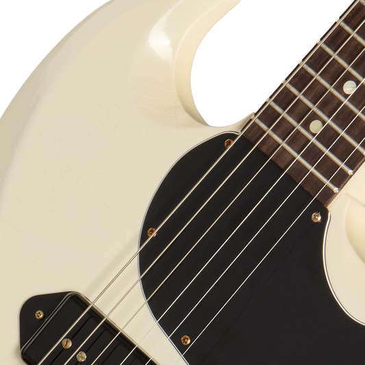 Gibson Custom 1963 SG Junior Reissue, Light Aged, Polaris White Electric Guitar Gibson Custom
