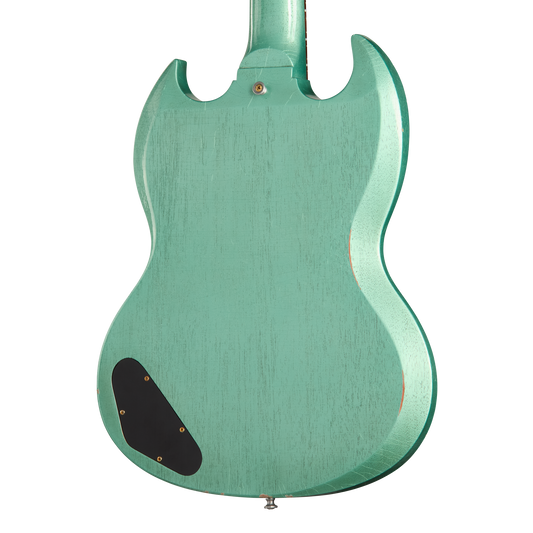 Gibson Custom 1963 Les Paul SG Junior Reissue, Light Aged, TV Inverness Green Electric Guitar Gibson Custom