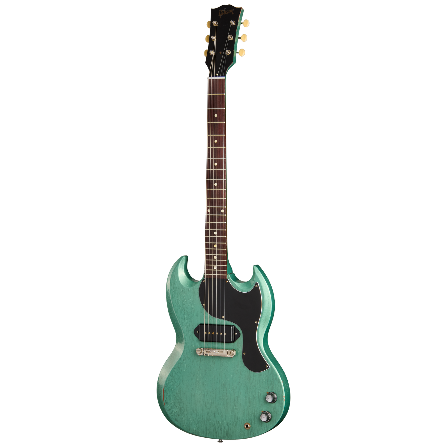 Gibson Custom 1963 Les Paul SG Junior Reissue, Light Aged, TV Inverness Green Electric Guitar Gibson Custom
