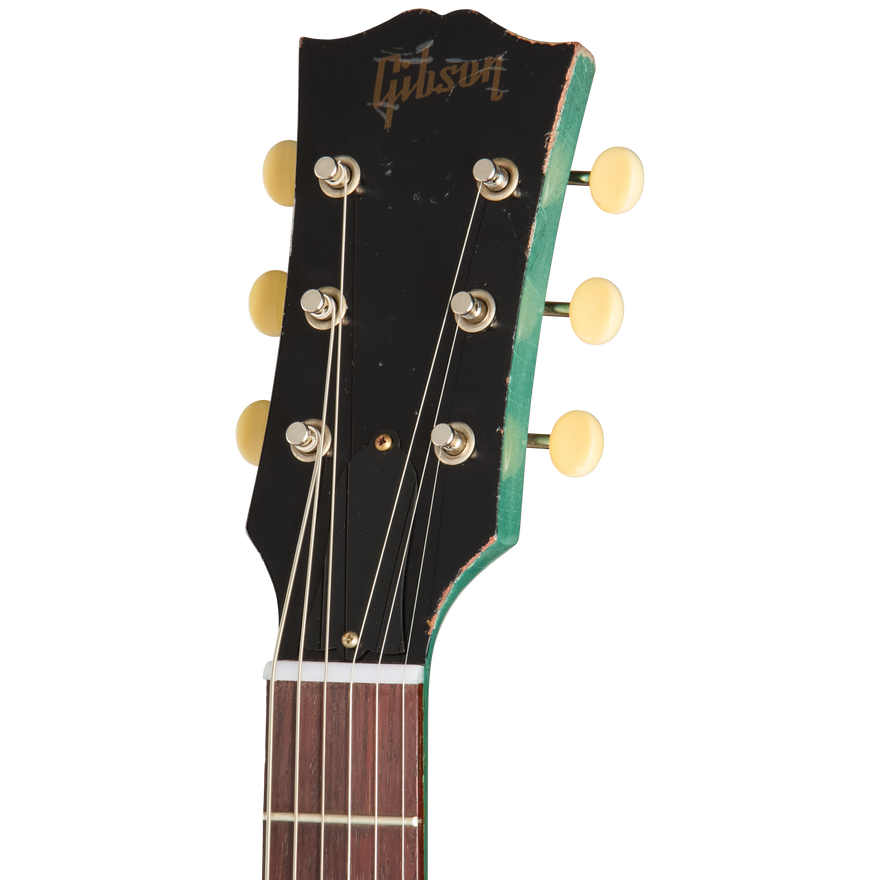 Gibson Custom 1963 Les Paul SG Junior Reissue, Light Aged, TV Inverness Green Electric Guitar Gibson Custom