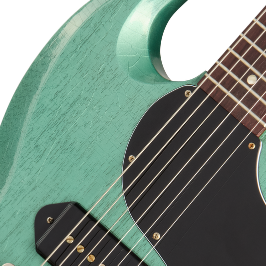 Gibson Custom 1963 Les Paul SG Junior Reissue, Light Aged, TV Inverness Green Electric Guitar Gibson Custom