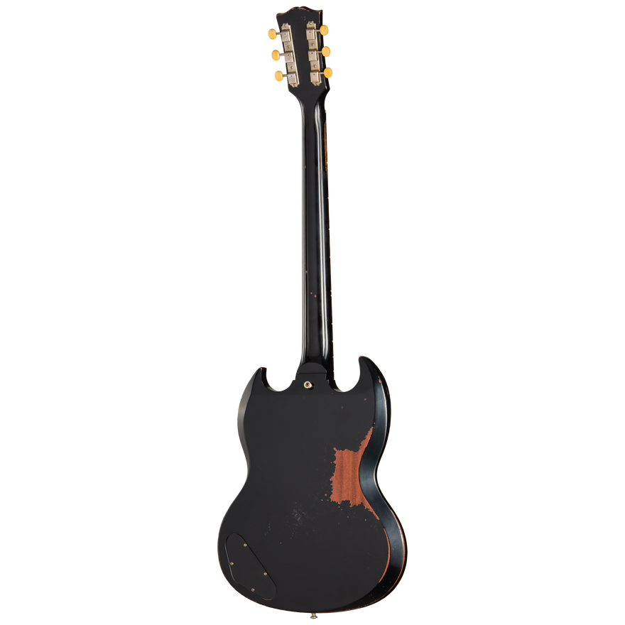 Gibson Custom 1963 SG Junior Reissue, Heavy Aged, Ebony Electric Guitar Gibson Custom