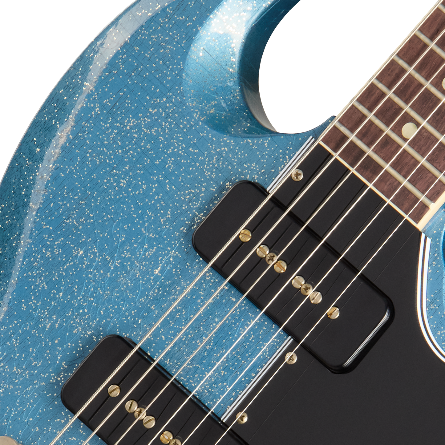 Gibson Custom 1963 SG Special Reissue, Light Aged, TV Pelham Blue Sparkle Electric Guitar Gibson Custom