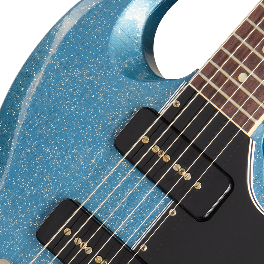 Gibson Custom 1963 SG Special Reissue, Light Aged, TV Pelham Blue Sparkle Electric Guitar Gibson Custom