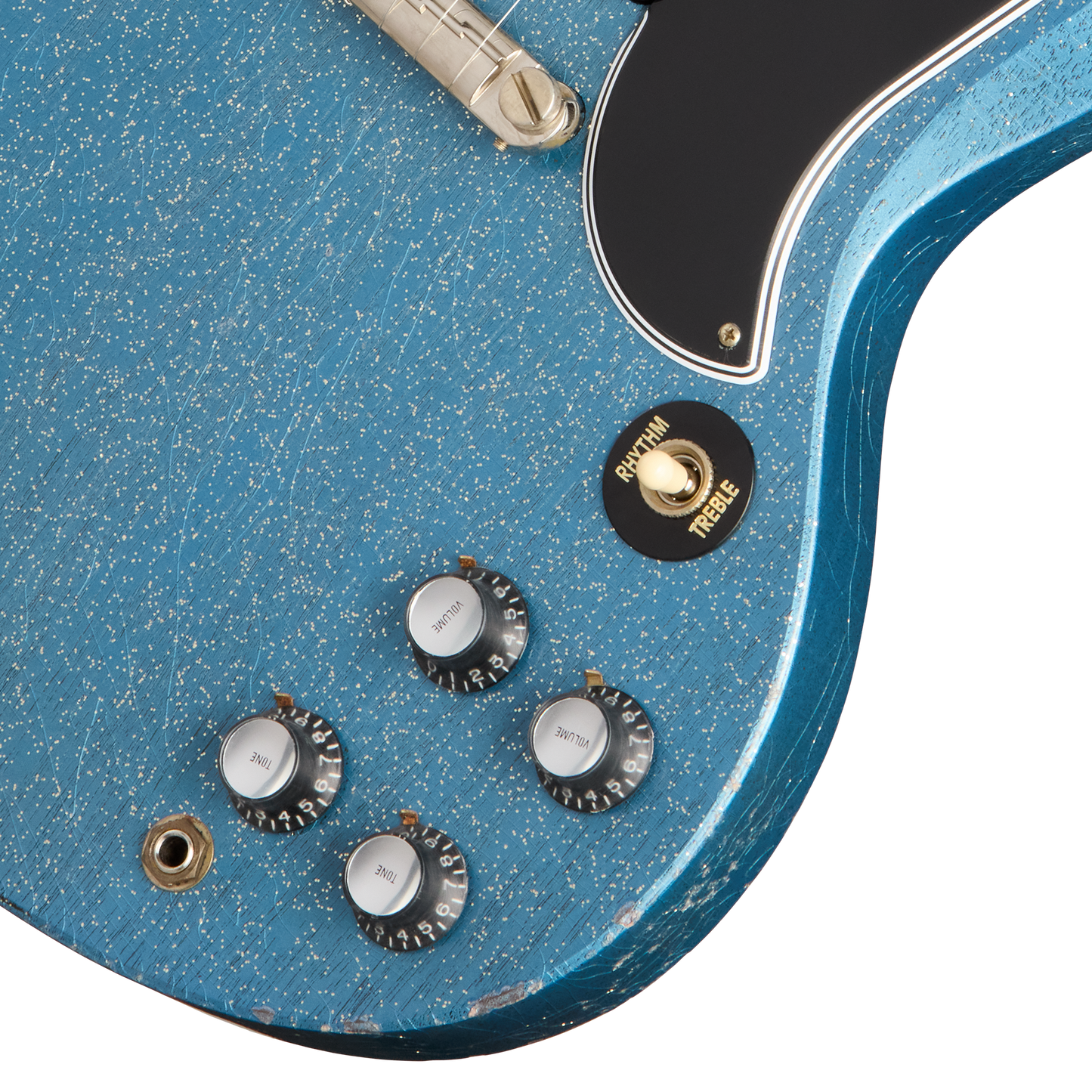 Gibson Custom 1963 SG Special Reissue, Light Aged, TV Pelham Blue Sparkle Electric Guitar Gibson Custom