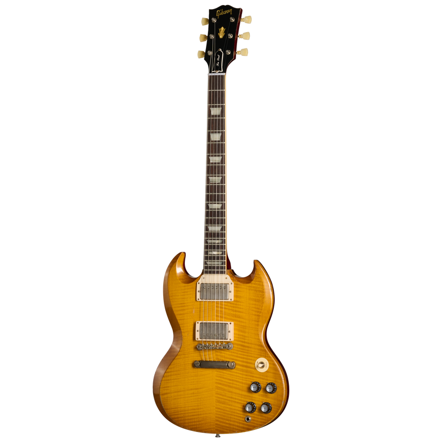 Gibson Custom 1961 Les Paul SG Standard Reissue with Figured Top, Light Aged, Lemon Burst Electric Guitar Gibson Custom