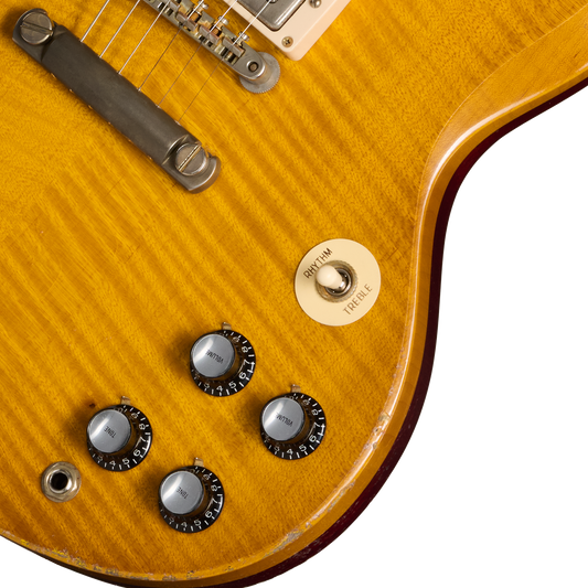 Gibson Custom 1961 Les Paul SG Standard Reissue with Figured Top, Light Aged, Lemon Burst Electric Guitar Gibson Custom