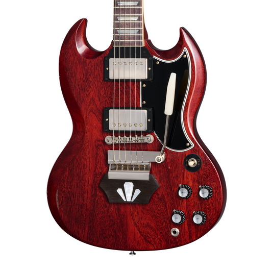 Gibson Custom 1962 Les Paul SG Standard with Ebony Block, Light Aged, Cherry, Exclusive Electric Guitar Gibson Custom