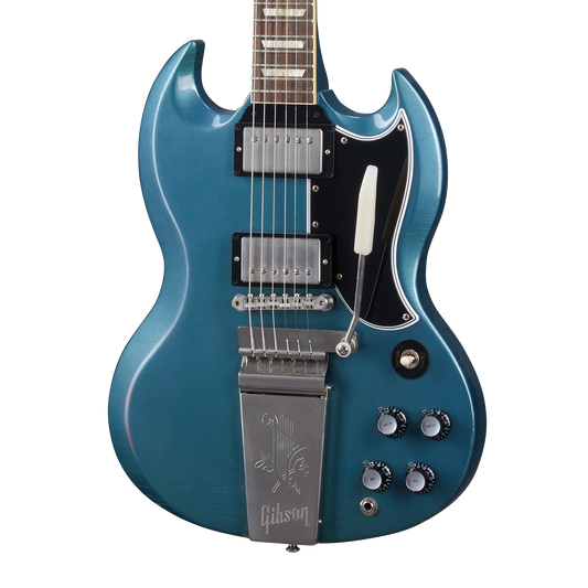 Gibson Custom 1964 SG Standard Reissue with Maestro, Light Aged, Pelham Blue Electric Guitar Gibson Custom