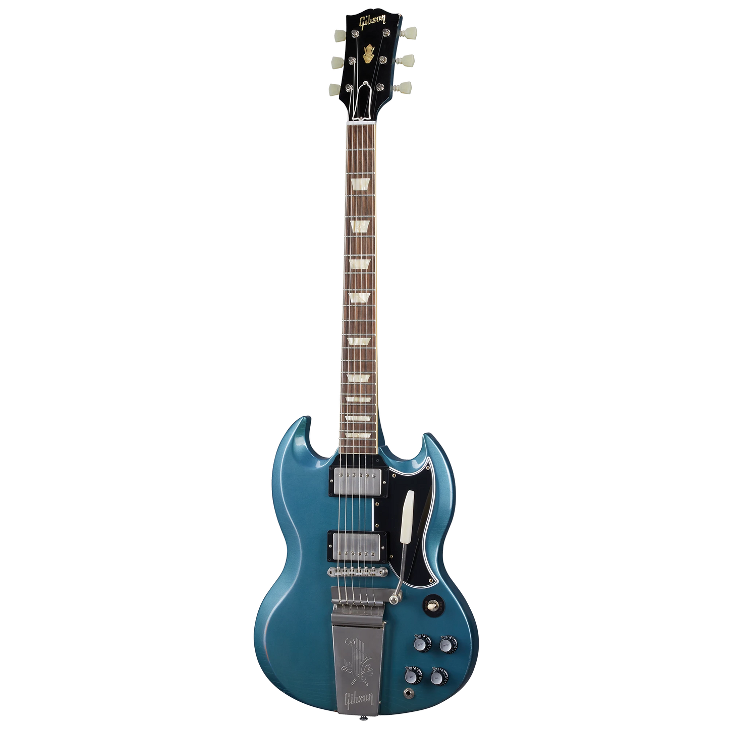 Gibson Custom 1964 SG Standard Reissue with Maestro, Light Aged, Pelham Blue Electric Guitar Gibson Custom