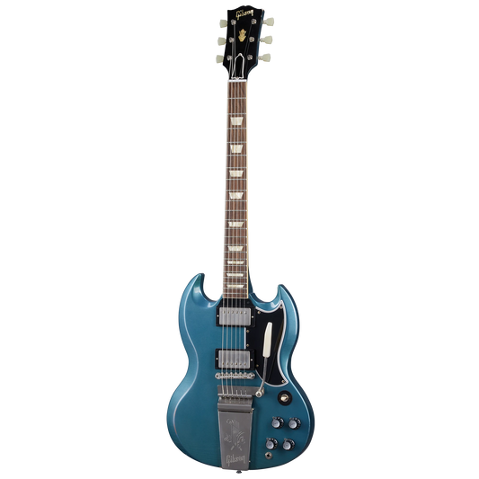 Gibson Custom 1964 SG Standard Reissue with Maestro, Light Aged, Pelham Blue Electric Guitar Gibson Custom